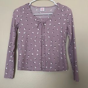 Girls Wonder nation Two Piece flower blouse size L 10/12